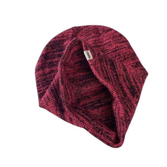 VICTORIA'S SECRET PINK KNIT HAT-1 SIZE FITS MOST PINK AND BLACK REVERSIBLE. - Picture 4 of 5